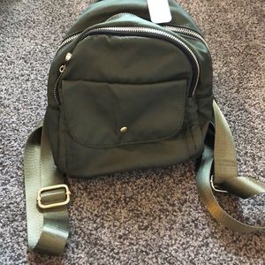 Army green mini backpack